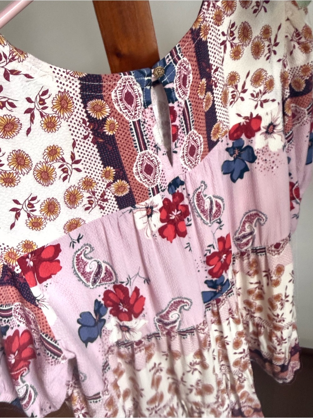 Nurture by Lamaze Pink Floral Patchwork Tunic Top - Picture 2 of 5